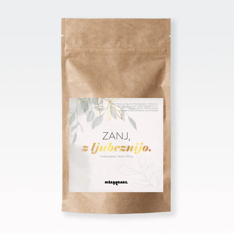 Kava mleta, Zanj, z ljubeznijo, 100g, 100% arabica