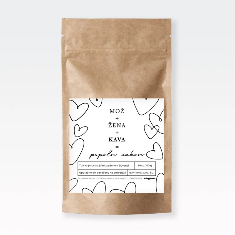 Kava mleta, Mož+žena+kava=popoln zakon, 100g, 100% arabica