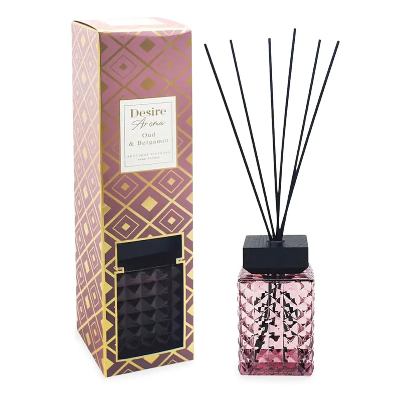 Osvežilec zraka s palčkami, Oud & Bergamot, 1l, v darilni embalaži