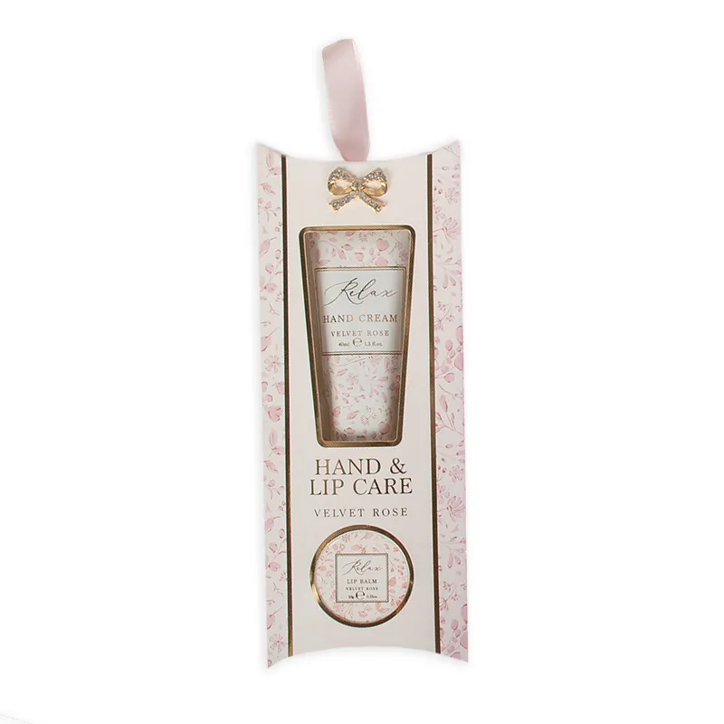 Darilni set Velvet Rose, Hand &Lip care, 2/1, (krema za roke 40ml, balzam za ustnice 10g)