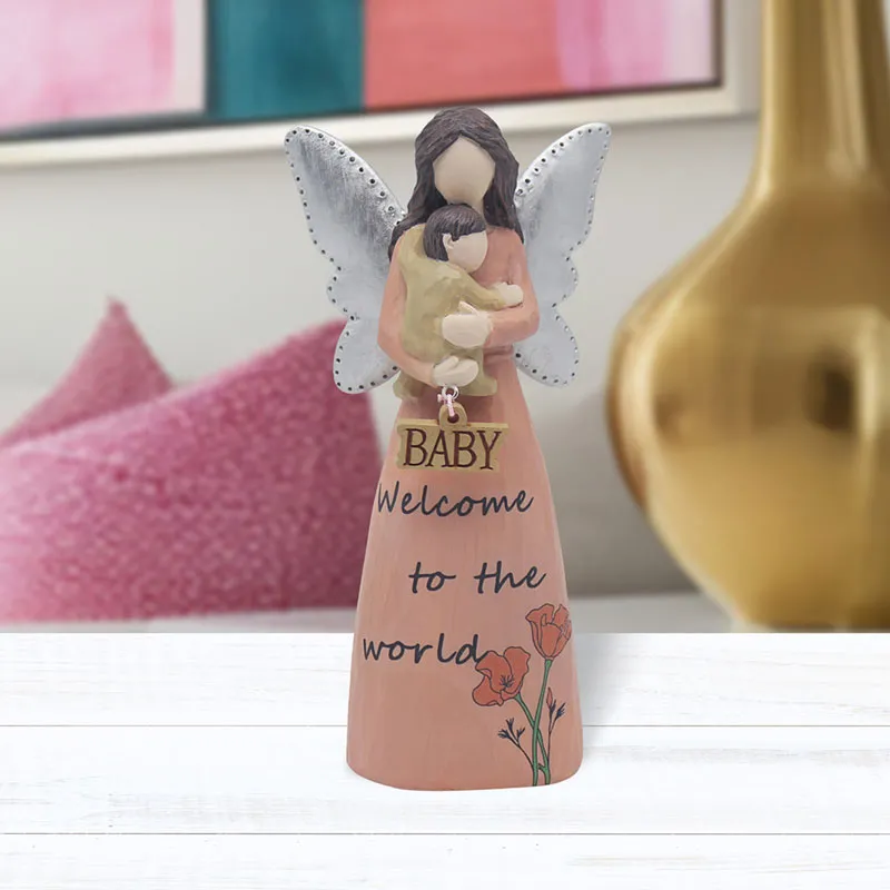 Figurica mama z otrokom, Welcome to the world, 7x18cm, polimasa