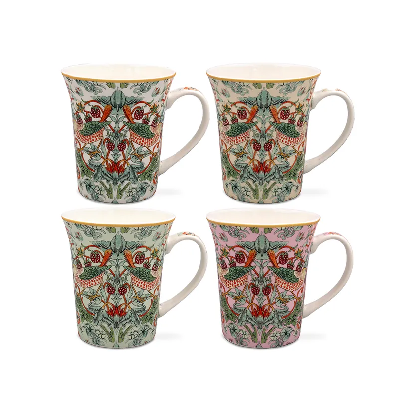 Lonček jagode, W.Morris, 4/1, kitajski porcelan, 10cm, v darilni embalaži