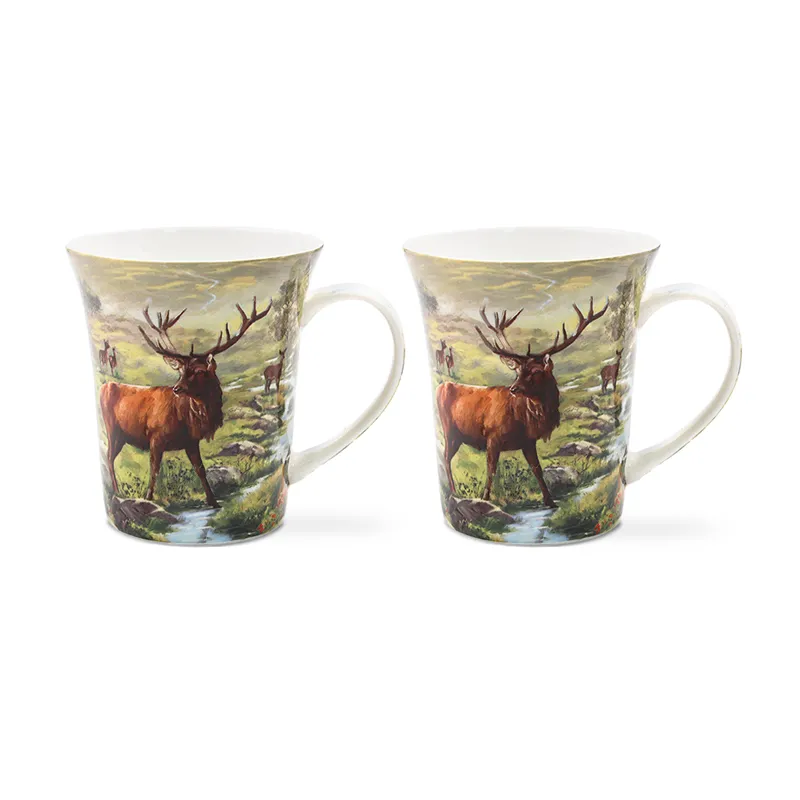 Lonček jelen, 2/1, kitajski porcelan,  9.5cm, v darilni embalaži