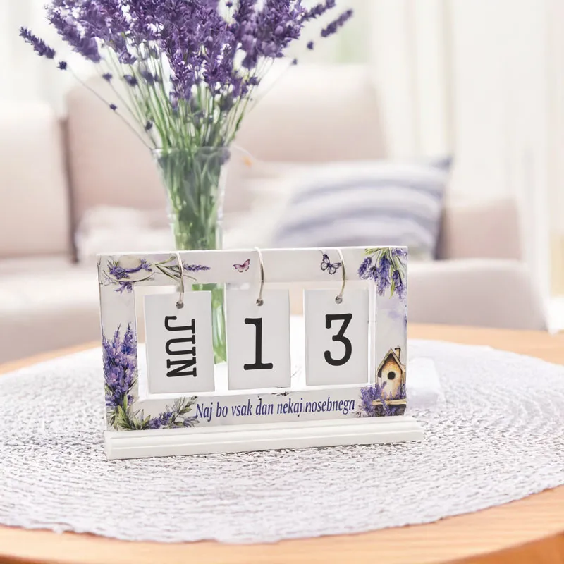 Koledar, MDF, 19.5x5.5x12.5cm