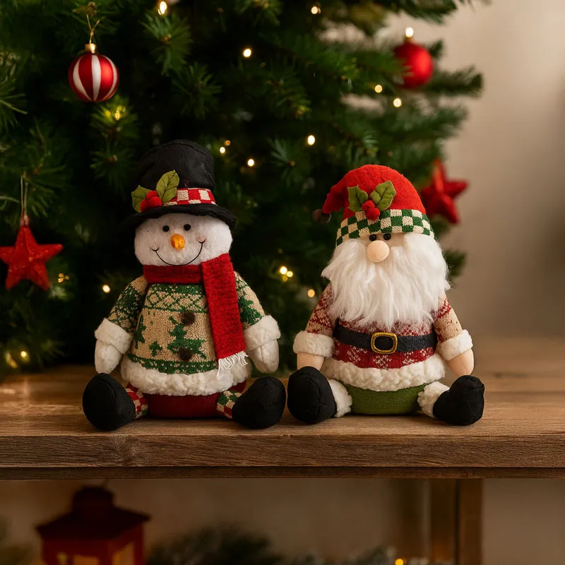 Figura božična, sedeča, poliester, 37x20cm, sort.