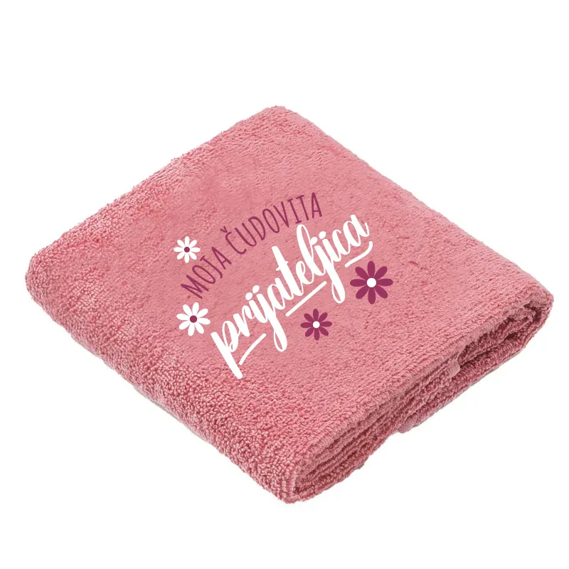Brisača Moja čudovita prijateljica, rosegold, 100% bombaž