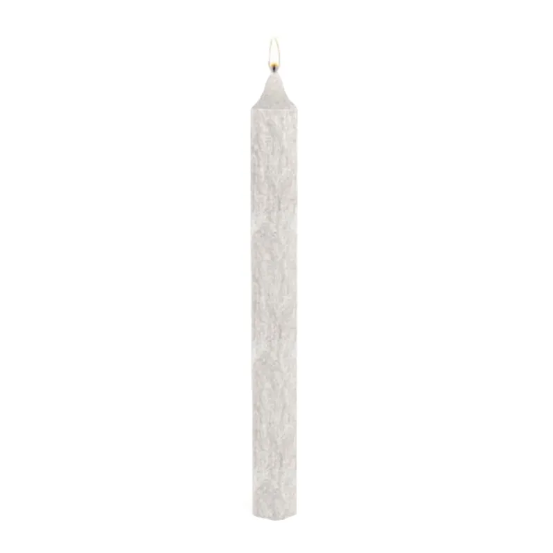 Sveča koničasta, siva, vonj magnolija, 20cm