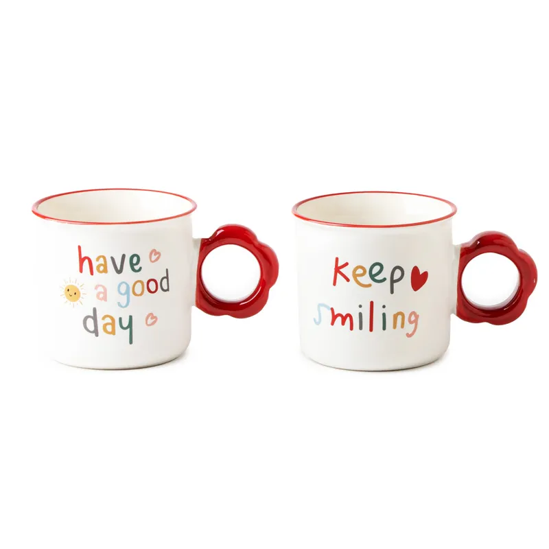 Skodelica z motivacijskim napisom, new bone China, 370ml, sort.