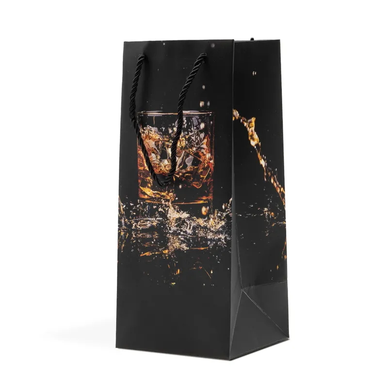 Vrečka darilna, za žgane pijače, 29.5x13x11.5cm, sort.