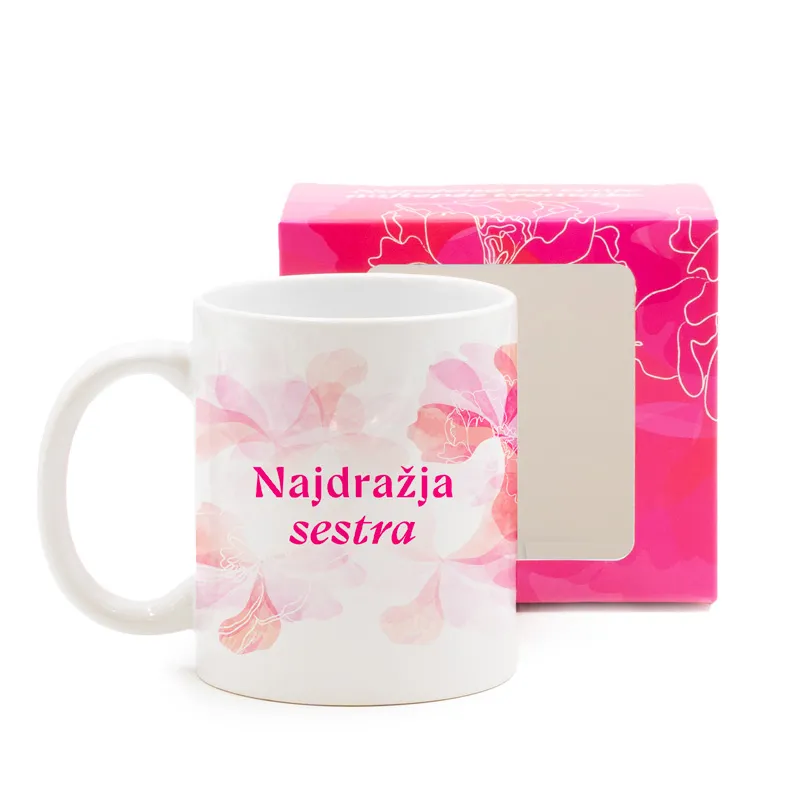 Skodelica, Zanjo, Najdražja sestra, 330ml, v darilni embalaži