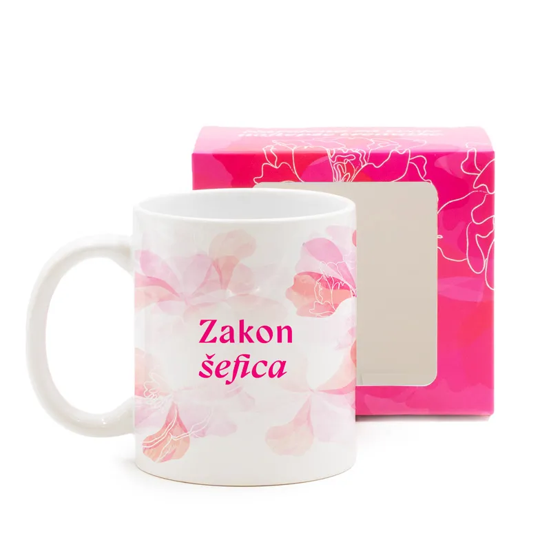 Skodelica, Zanjo, Zakon šefica, 330ml, v darilni embalaži