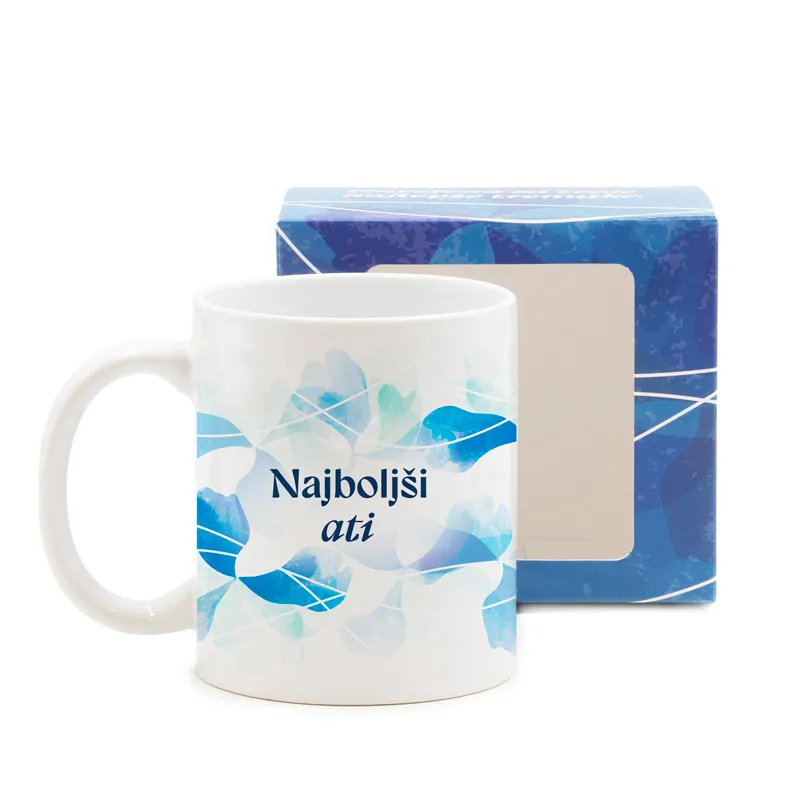 Skodelica, Zanj, Najboljši ati, 330ml, v darilni embalaži