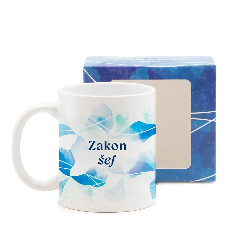 Skodelica, Zanj, Zakon šef, 330ml, v darilni embalaži