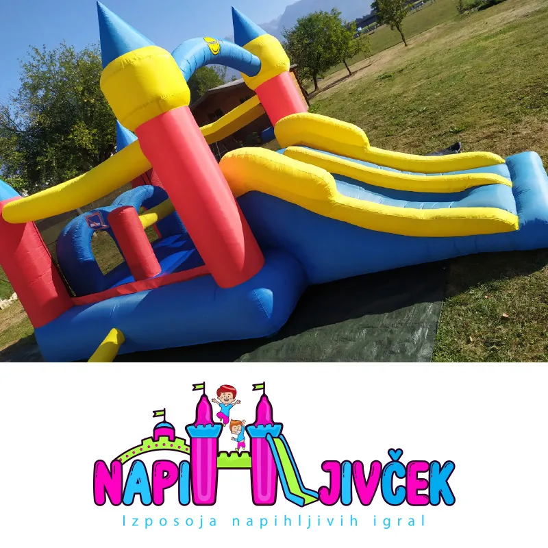 Vikend najem napihljivega igrala za otroke, Izposoja napihljivih igral Napihljivček, Šenčur (Vrednostni bon, izvajalec storitev: KATJA KURNIK S.P.)