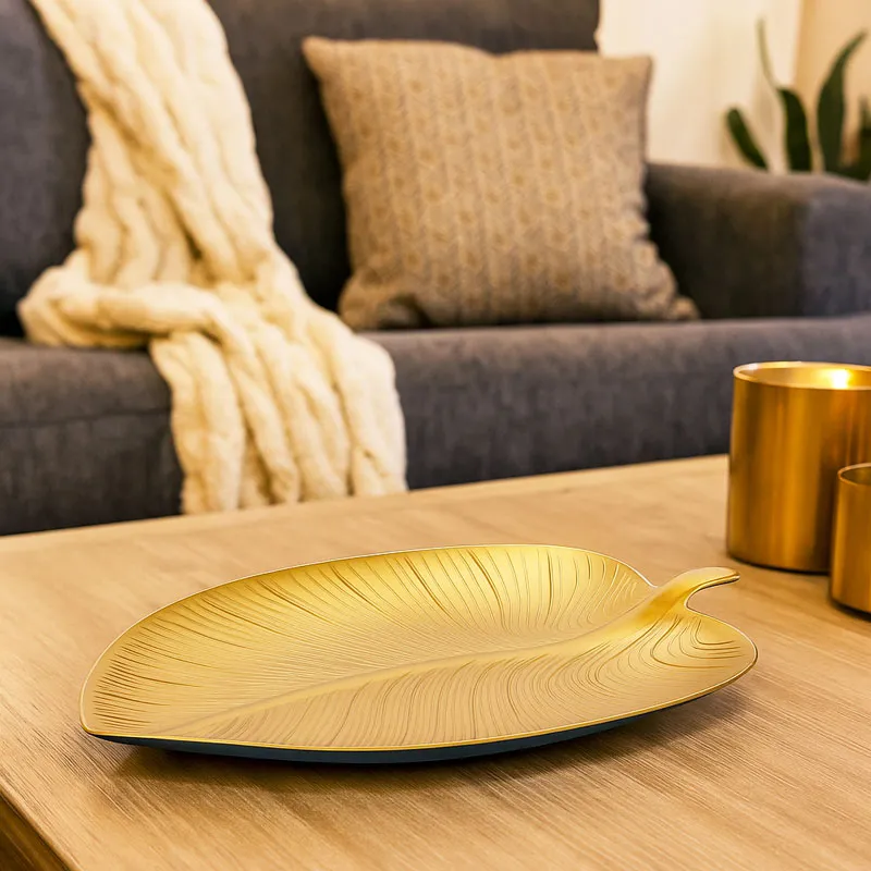 Pladenj, list, umetna masa, 32x22.5x2cm, sort.