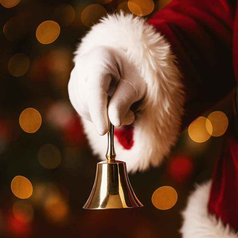 Zvonec, zlat, aluminij, 11cm, sort.