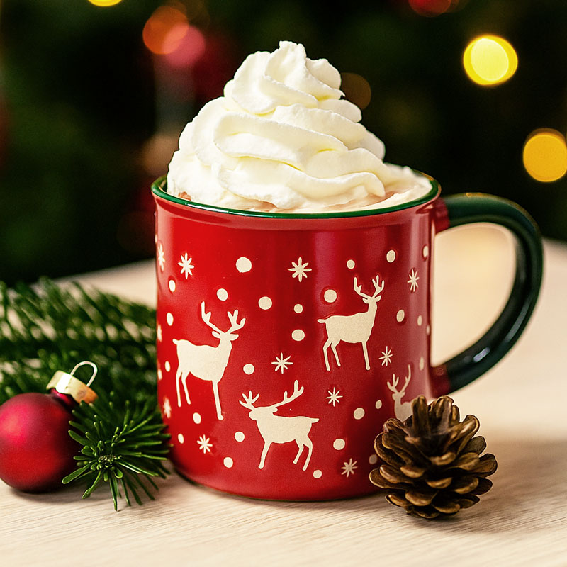 Skodelica,  božični motiv, 250ml, kamenina, sort.