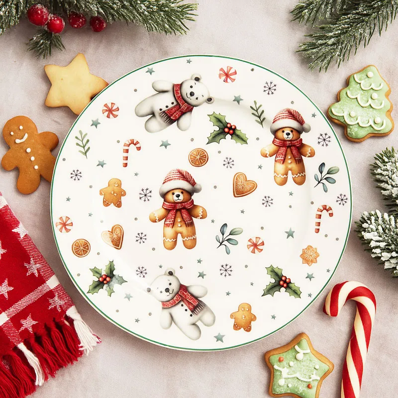 Krožnik božični motiv, CHRISTMAS CUTIE, v darilni embalaži, new bone, 27x2cm