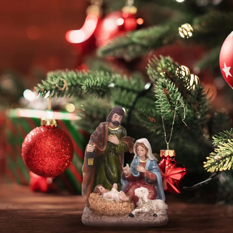 Figure za božične jaslice, polimasa, 12cm, sort.