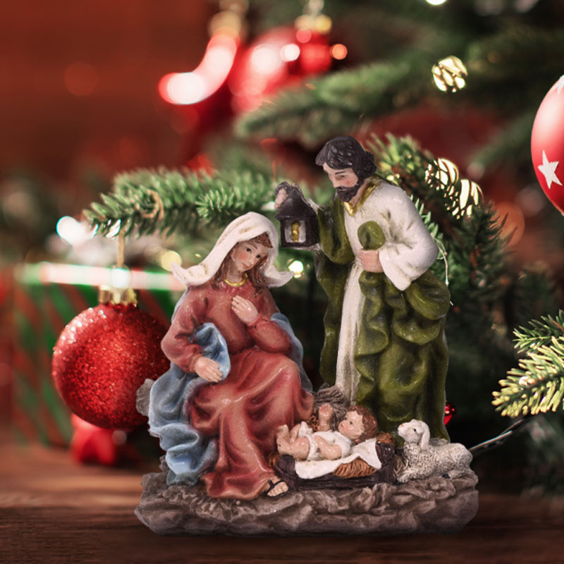 Figure za božične jaslice, polimasa, 19cm, sort.