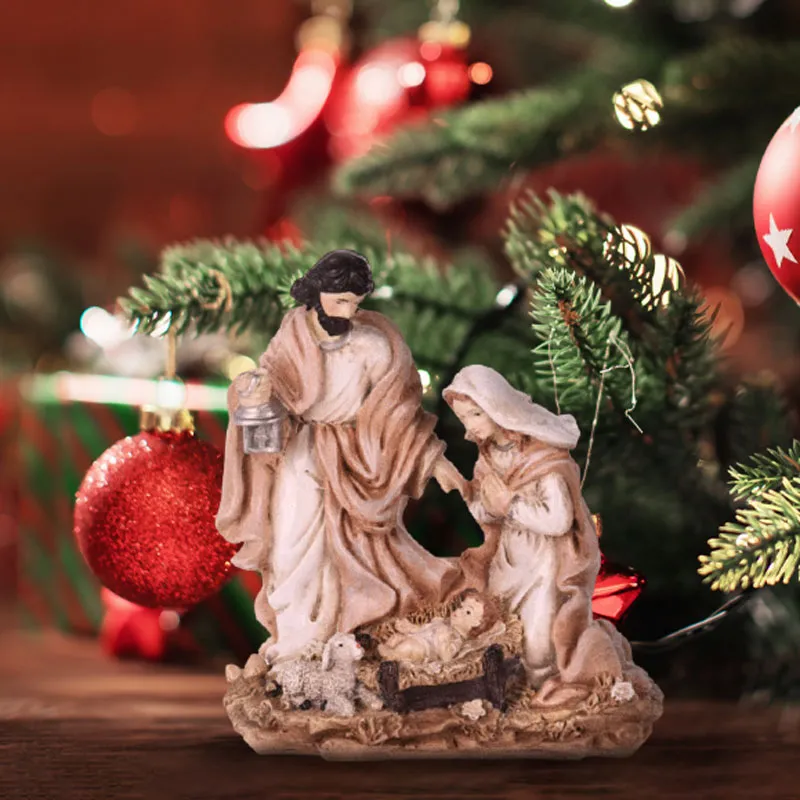 Figure za božične jaslice, polimasa, 18cm, sort.