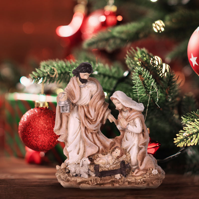 Figure za božične jaslice, polimasa, 18cm, sort.