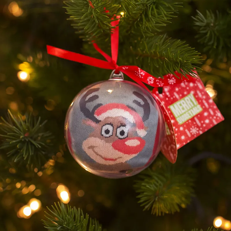 Termo nogavice, ženske, iz volne, božični motiv, različne velikosti, v PVC krogli, sort.