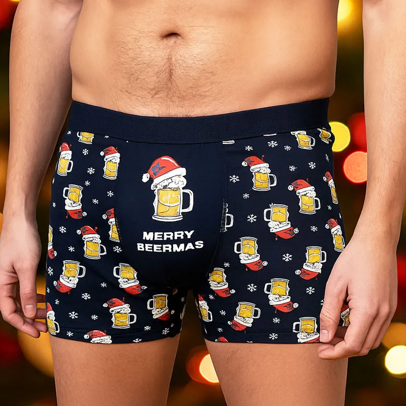 Bokserce moške, božični motiv, 95% bombaž, 5% elastan, različne velikosti, sort.
