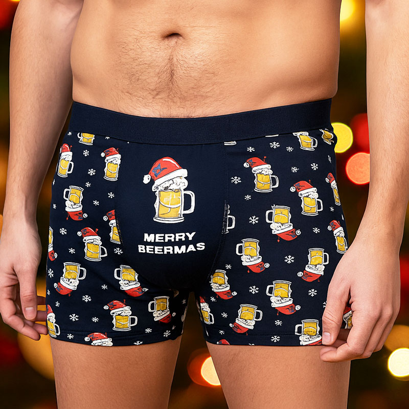 Bokserce moške, božični motiv, 95% bombaž, 5% elastan, različne velikosti, sort.