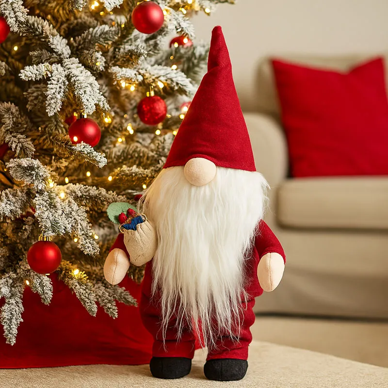 Palček - božiček brez okic z glasbo, plesoč, 100% poliester, 40cm