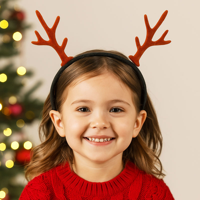 Trak za lase, jelenčkovi rogovi, PVC, 19cm