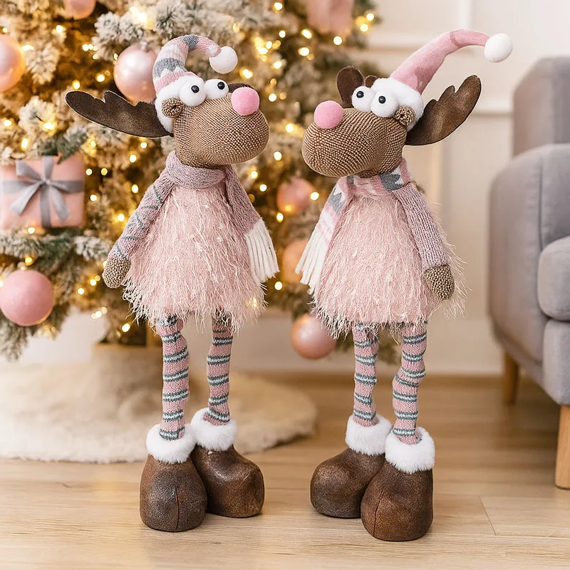 Jelenček, božična dekoracija z 40 LED, na baterije, 18X45cm