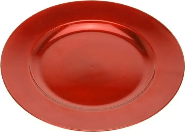 Dekorativni krožnik - rdeč, 25 cm