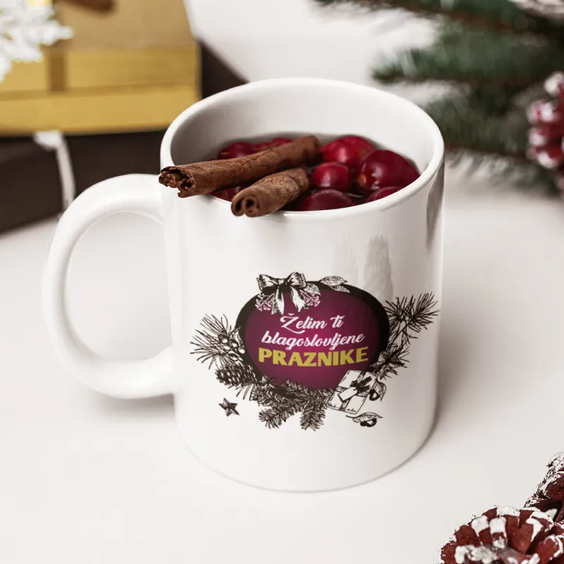 Lonček božični  v darilni embalaži - Želim ti blagoslovljene praznike