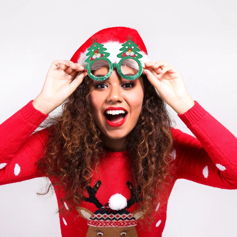 Očala, božični motiv, PVC, sort.