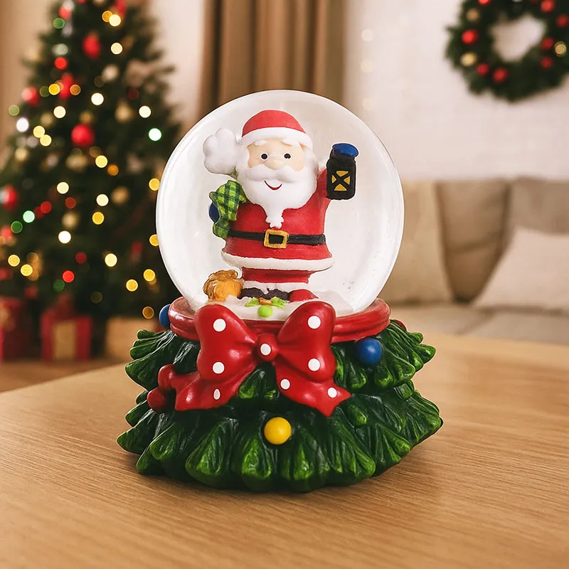 Snežna krogla, božični motiv, 4.5cm, sort.