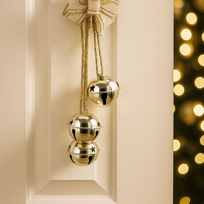 Viseča dekoracija za na vrata, zlati kraguljčki, 45cm