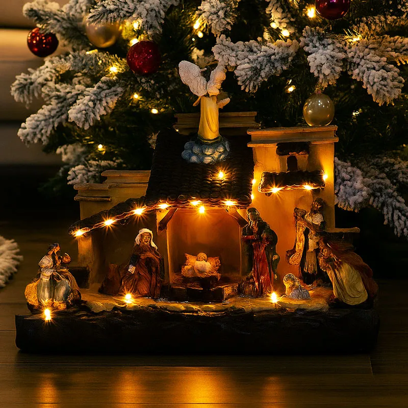 Jalsice, z LED lučkami in glasbo, polimasa, na baterije/USB, 32x16x25.5cm