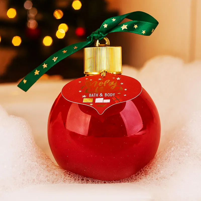 Gel za tuširanje in kopel HELLO WINTER, božični, 240ml, z vonjem Winter Apple, v obliki božične krogle