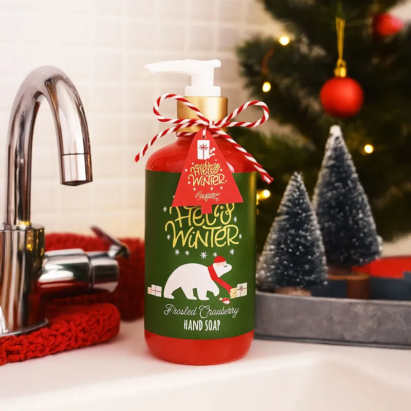 Milo za roke, tekoče  HELLO WINTER, božično, 290ml, z vonjem Frosted Cramberry