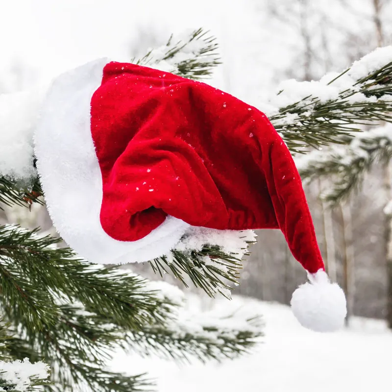 Kapa božična, s cofom, 100% poliester, 40x30cm