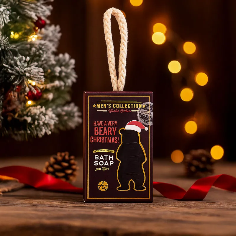 Milo trdo na vrvici, MEN'S COLLECTION WINTER EDITION, božično, 200g, z vonjem Citrus Musk, v darilni škatli