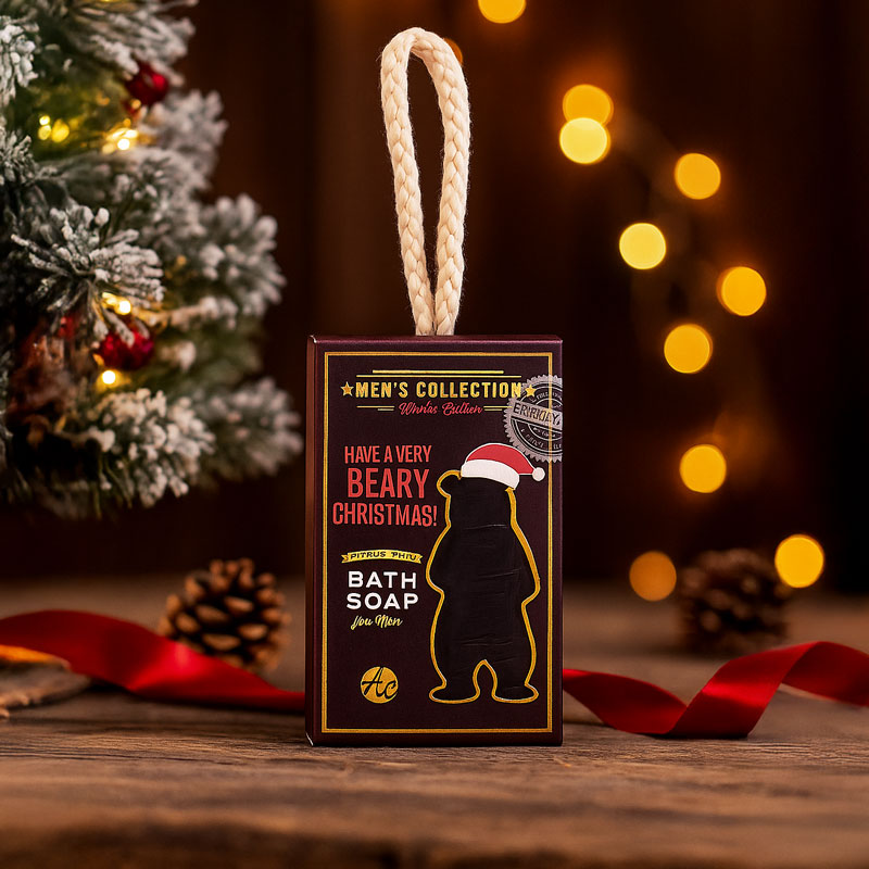 Milo trdo na vrvici, MEN'S COLLECTION WINTER EDITION, božično, 200g, z vonjem Citrus Musk, v darilni škatli