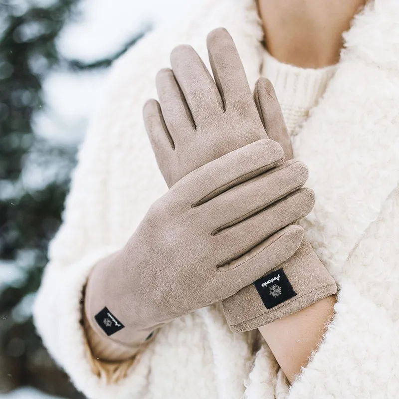 Rokavice ženske, zimske, 100% poliester, UNI, touch finger, sort.