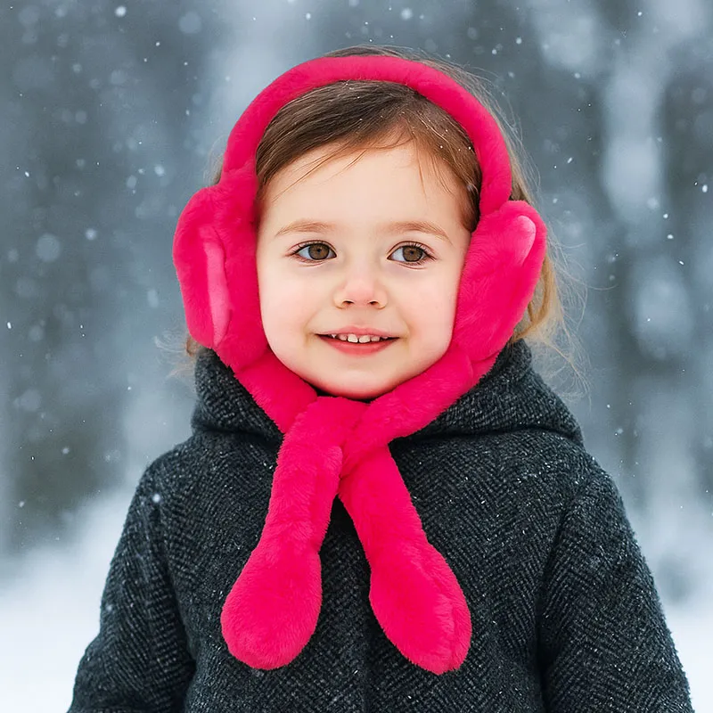 Naušniki z ušesi, zajček, 100% poliester, sort.