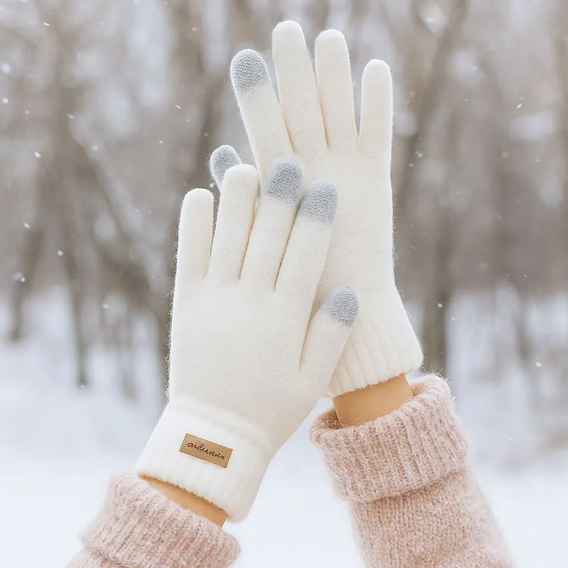 Rokavice zimske, ženske, 100% poliester, touch finger, UNI, sort.