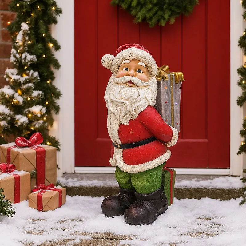 Božiček, božična dekoracija z LED lučko, polimasa, 23.3x19.8x45.5cm