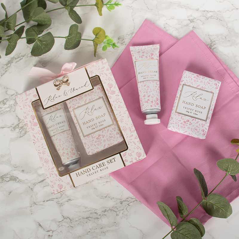 Darilni set Velvet Rose, Hand care set, 2/1, (krema za roke 40ml, trdo milo 100g)