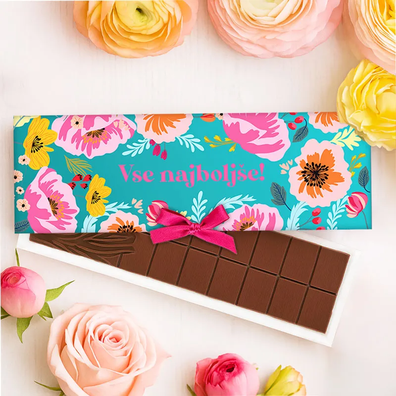 Čokolada, VSE NAJBOLJŠE, cvetje, mlečna čokolada, 100 g