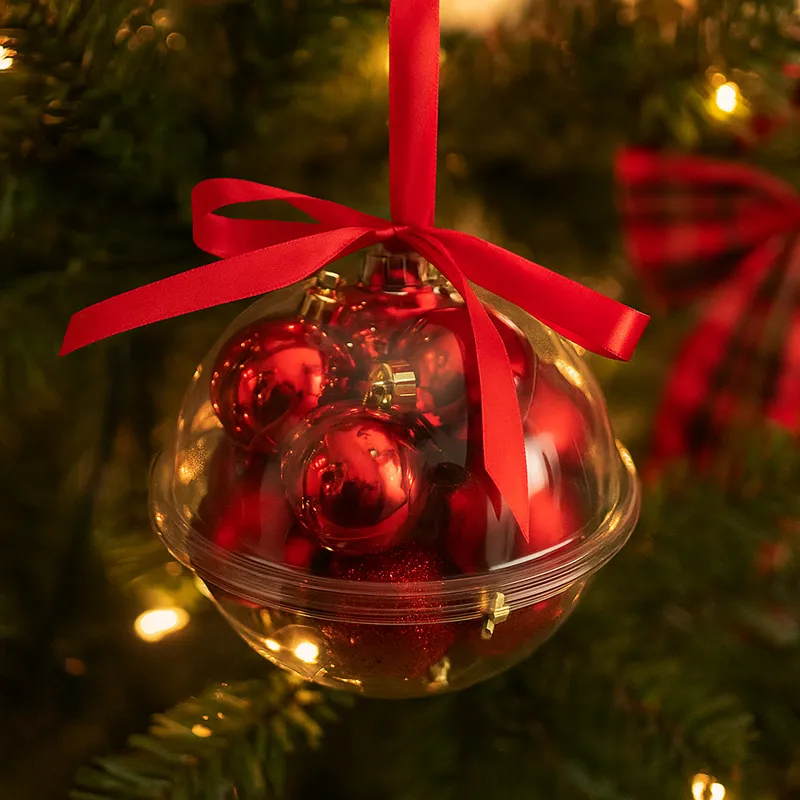 Božične krogle, rdeče, 1/12, 3cm